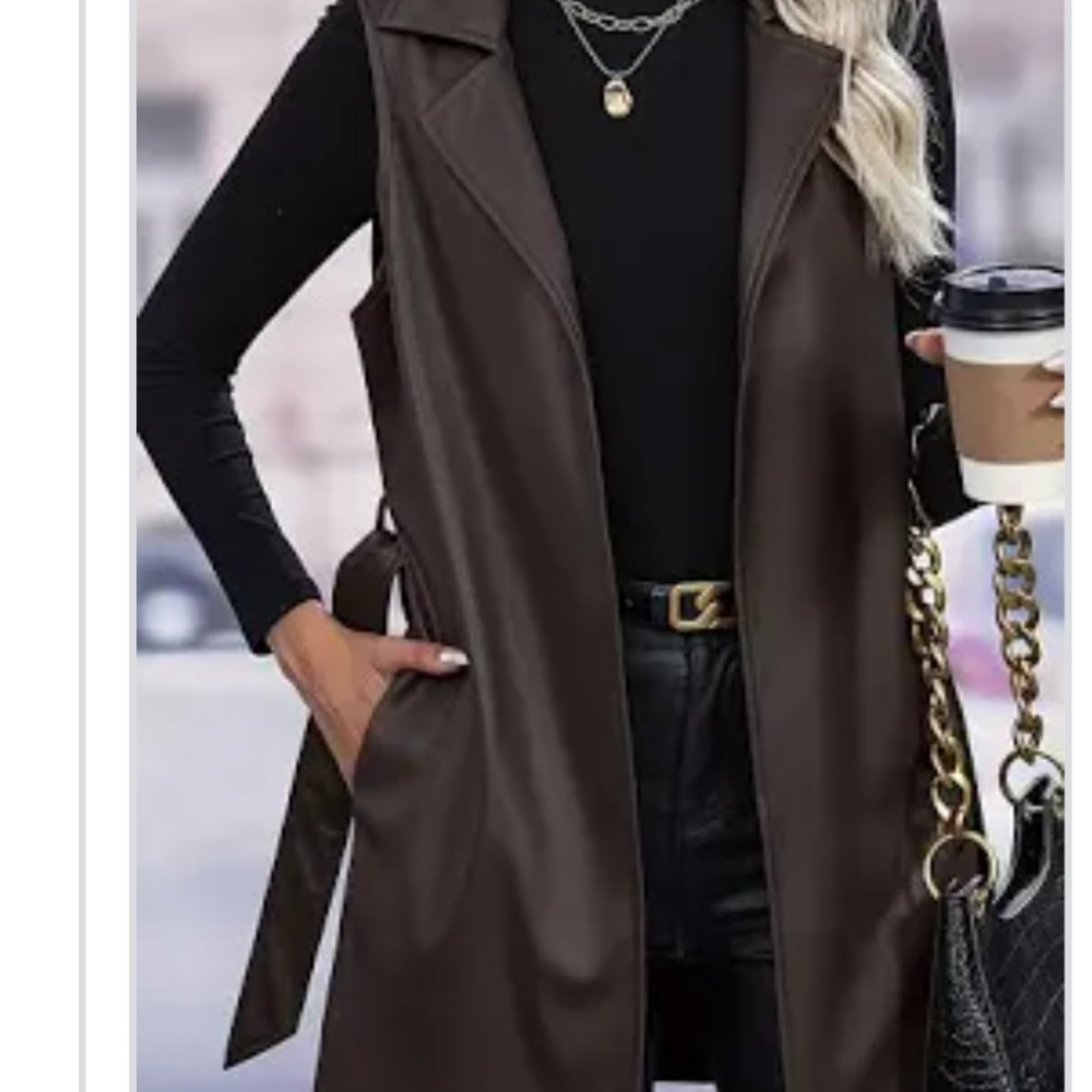 MARC NEW YORK FAUX LEATHER Trench Coat (color is Decadent‎ Chocolate)
